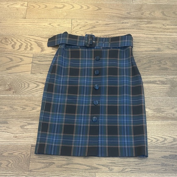 Maeve Dresses & Skirts - Maeve Anthropologie Plaid Skirt Size 6 NWT Belted Menswear Midi